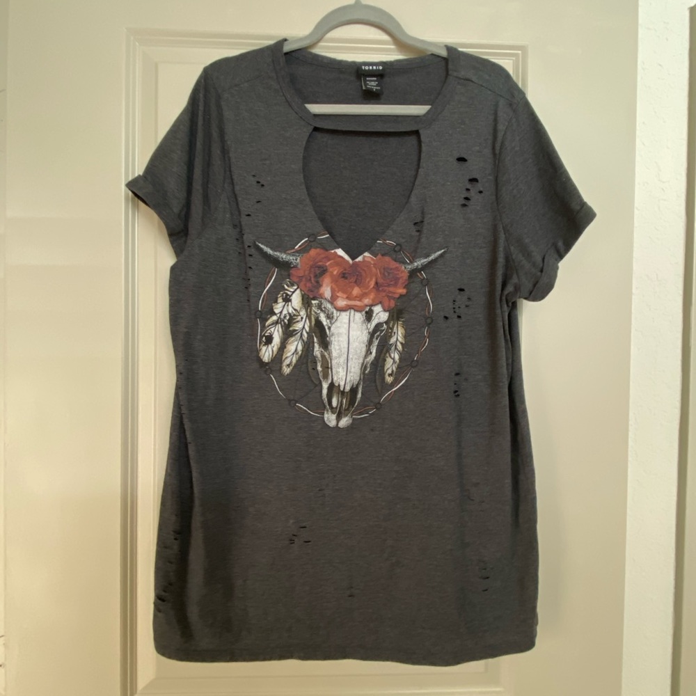 Torrid Distressed T Shirt